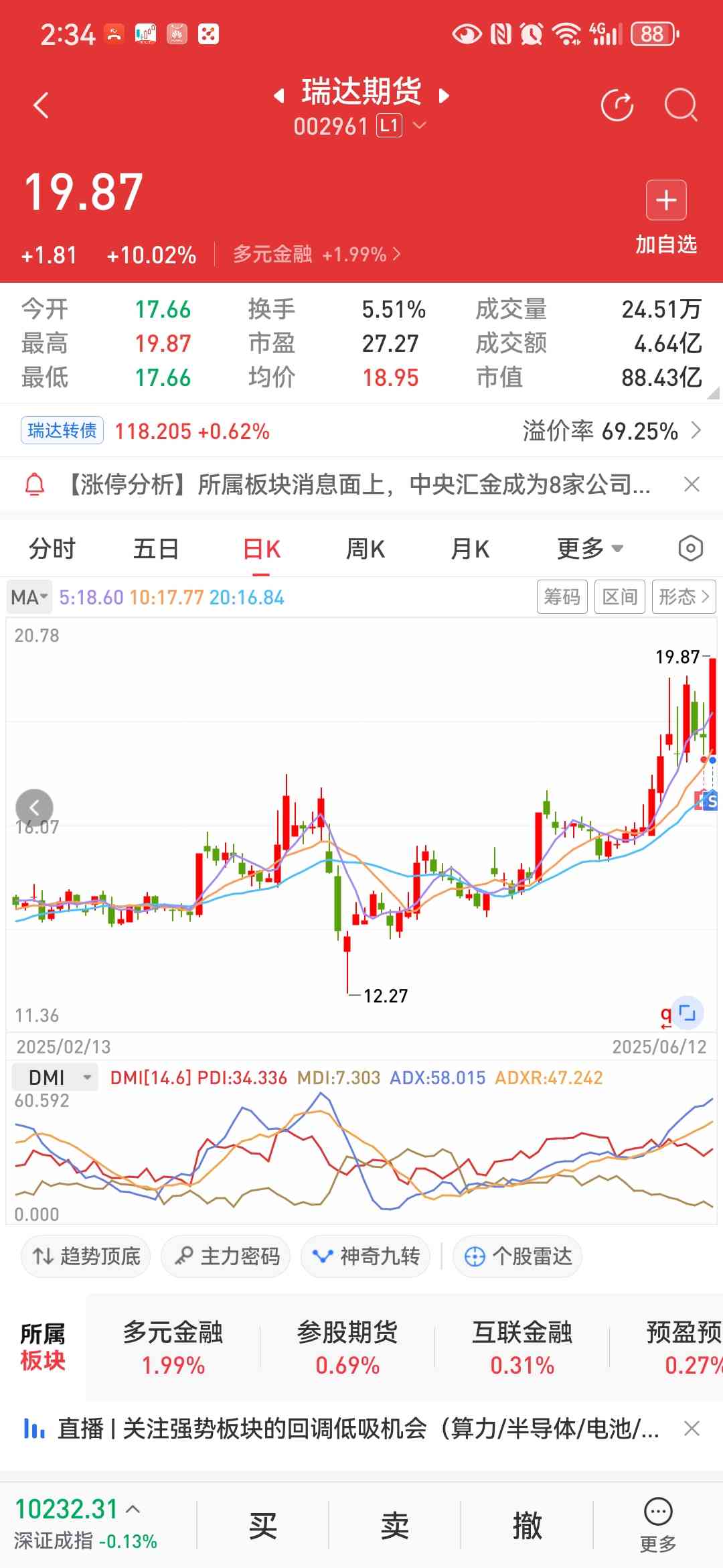 又涨停