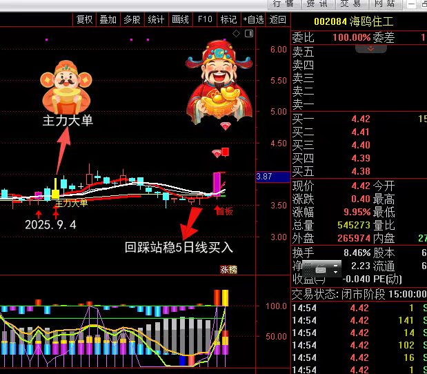 发现主力大单进场，洗盘企稳买入